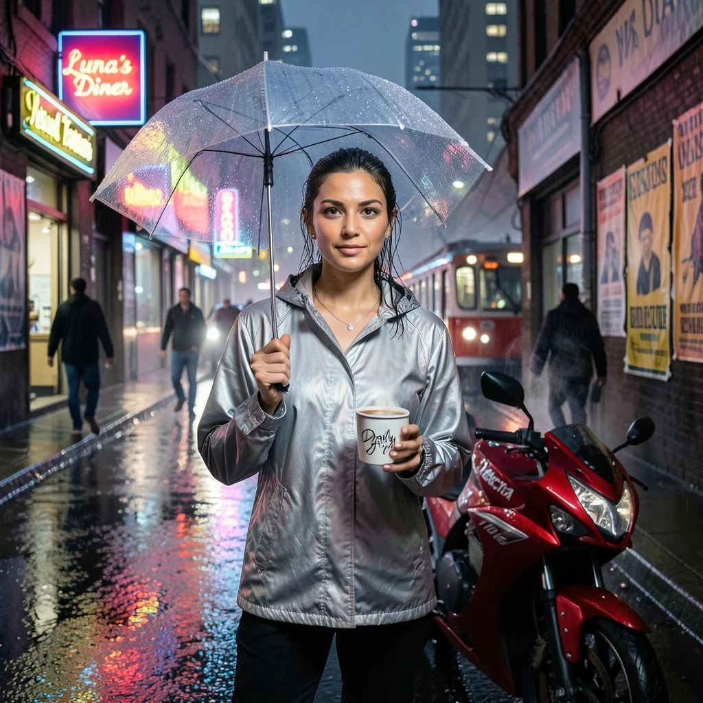 Real MikeSullyTools AI Image Generator result from an overloaded realistic square prompt with many competing scene elements