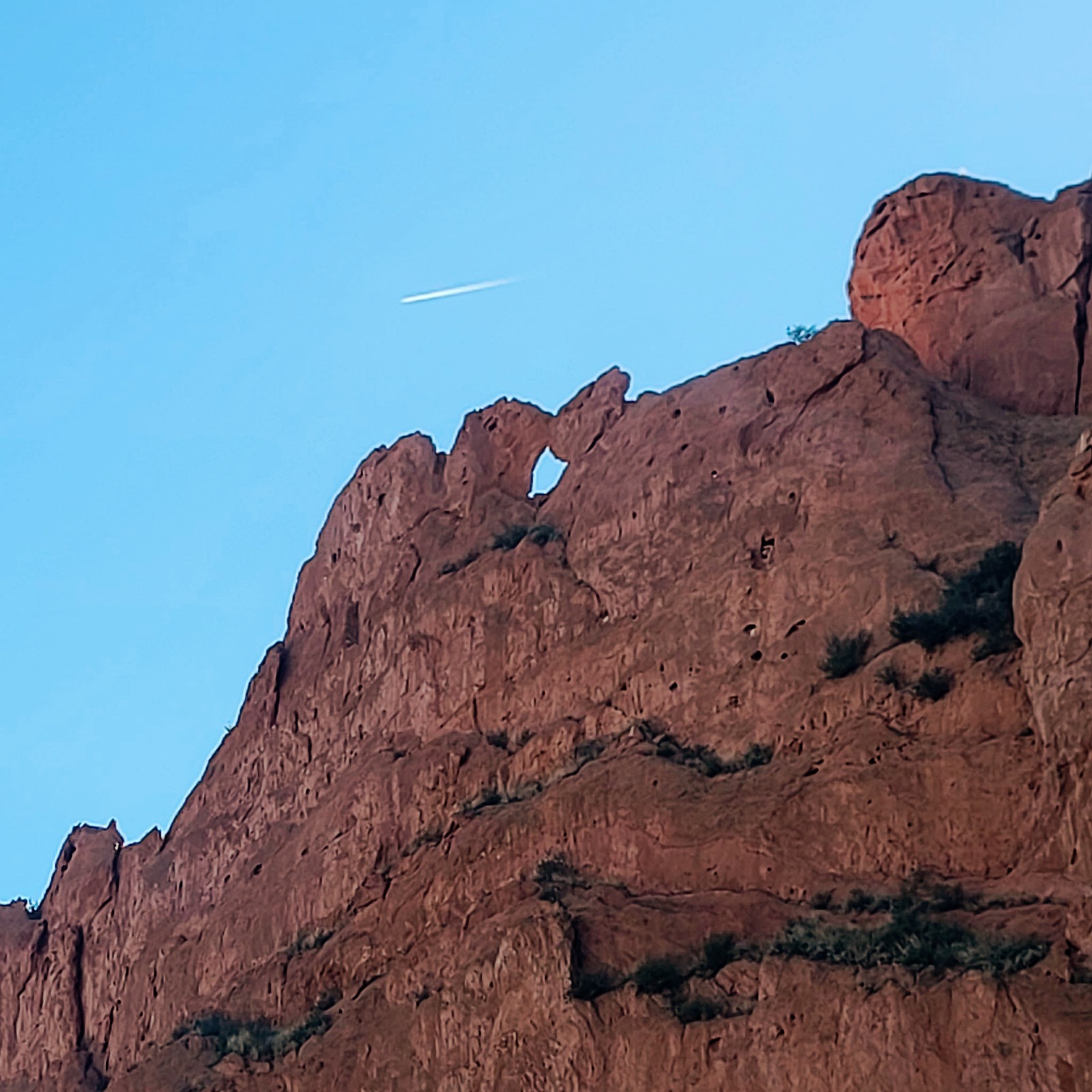 before and after photo enhancement example of rock formation after cleanup