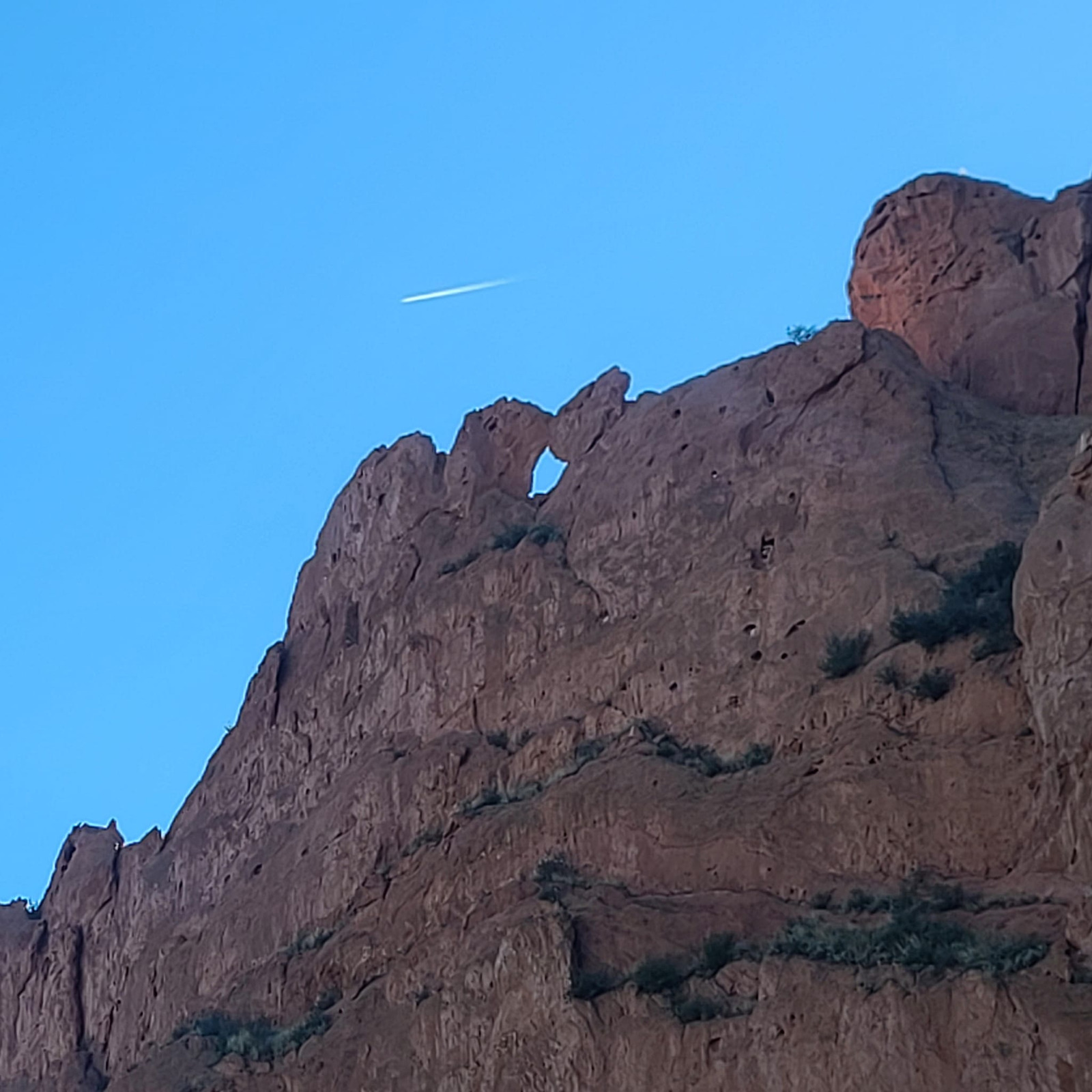 before and after photo enhancement example of rock formation before cleanup