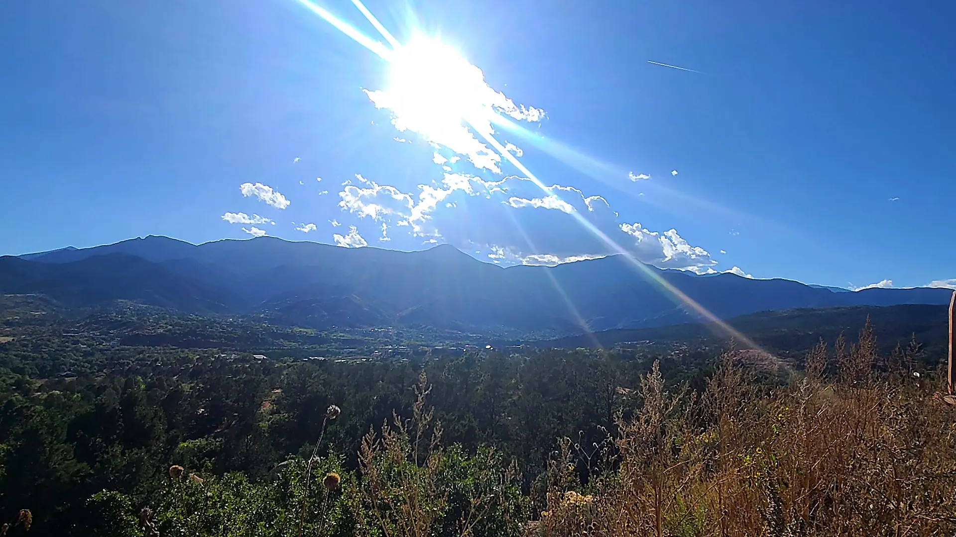 Cleaned Colorado sky landscape after enhancement