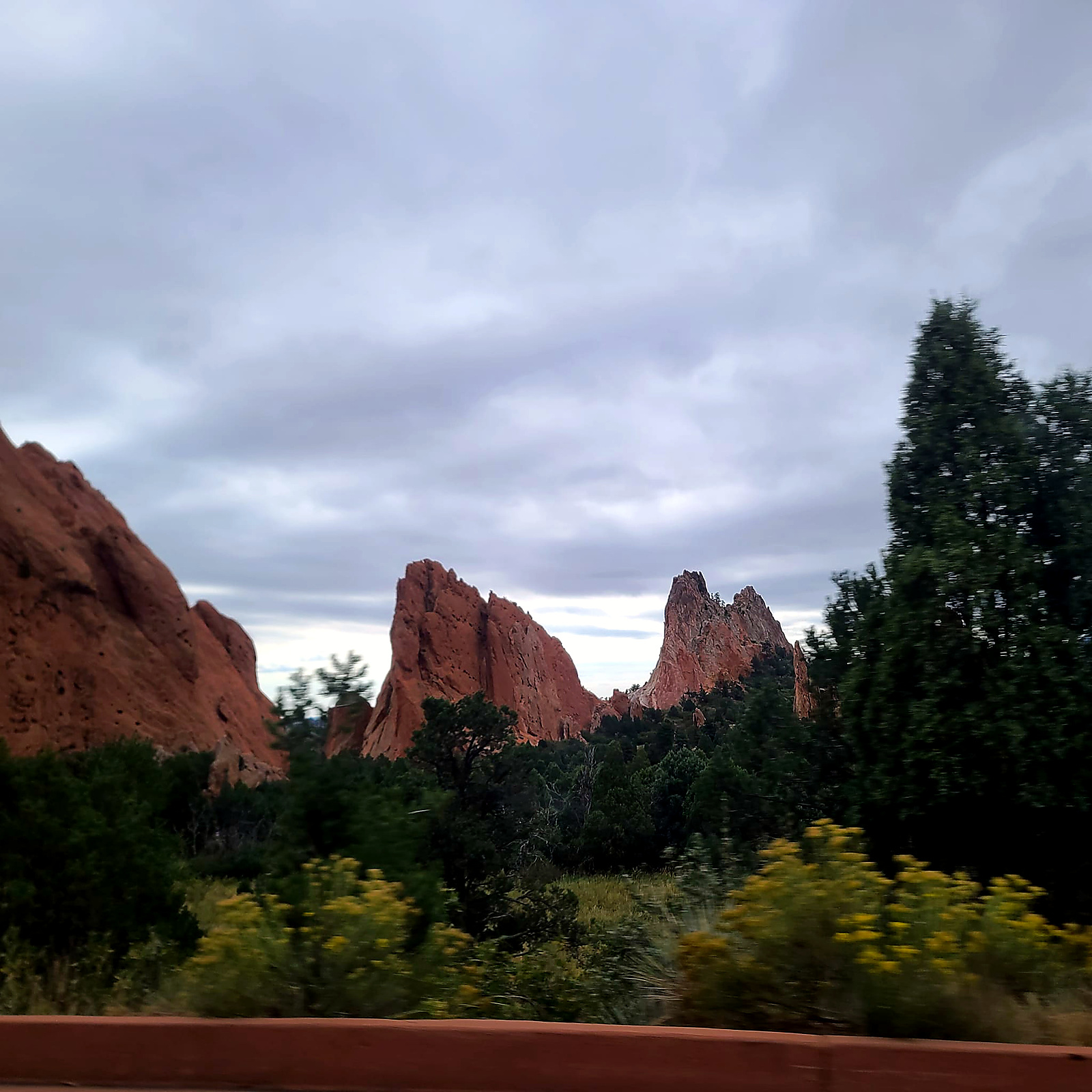 Red rock landscape after photo cleanup