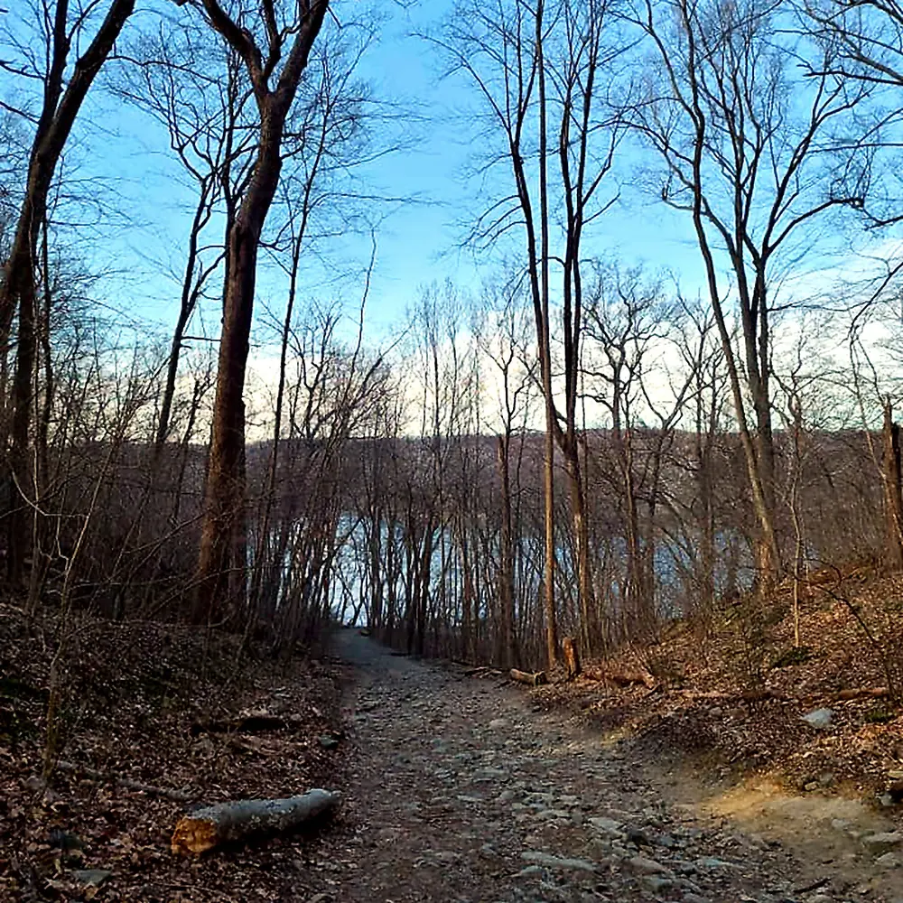 Trail lake photo after enhancement with clearer texture and contrast