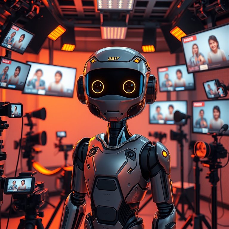 Creator demo agent in a video production studio